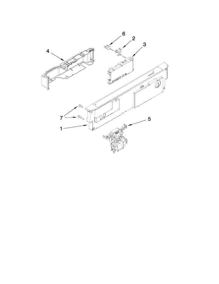 Control Panel And Latch Parts Diagram and Parts List for MDBH969AWB5  Maytag Dishwasher
