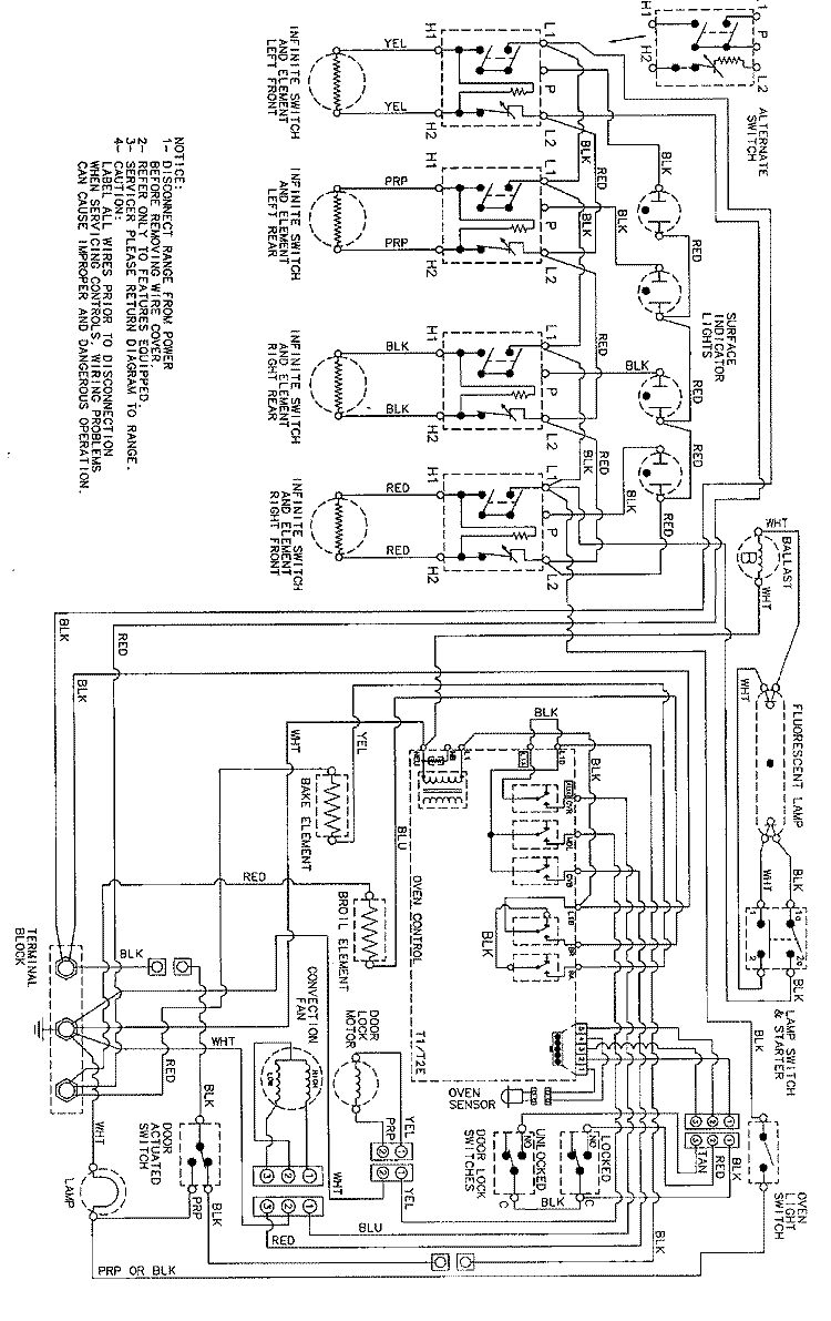 WIRING INFORMATION Diagram and Parts List for JER8650AAW  Jenn-Air Range