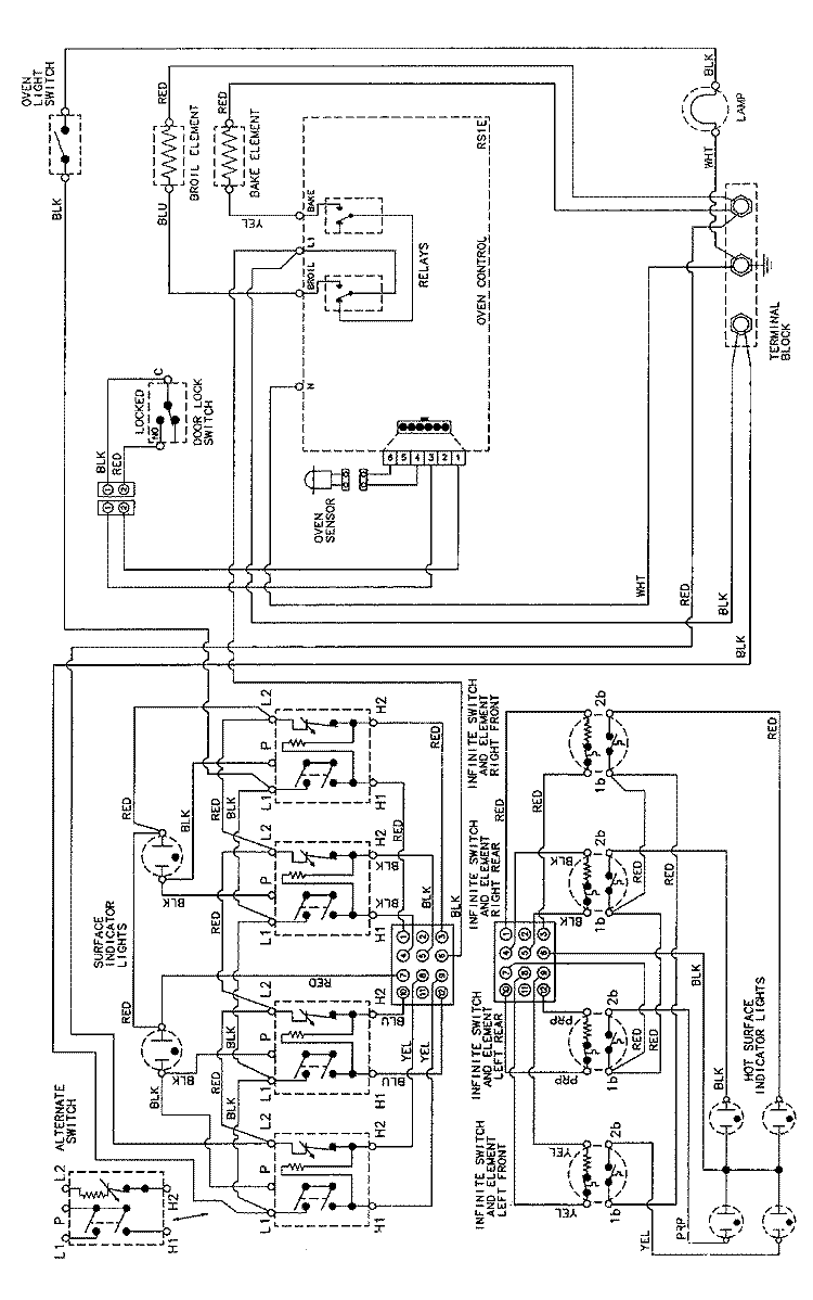 WIRING INFORMAITON Diagram and Parts List for MER5750AAA  Maytag Range