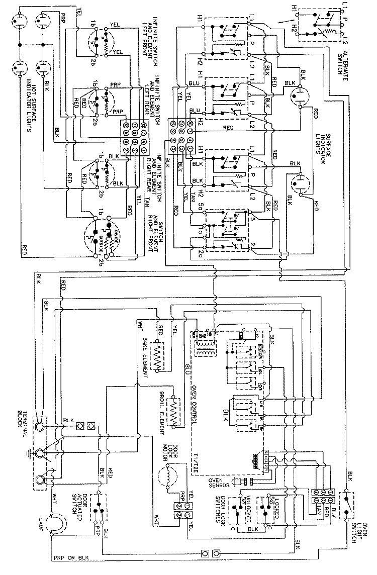 WIRING INFORMATION Diagram and Parts List for MER5770AAA  Maytag Range