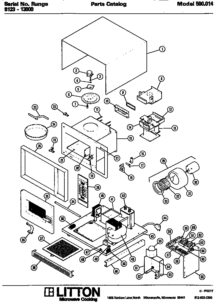 01 - Page 5 Diagram and Parts List for 500014  Maytag Microwave