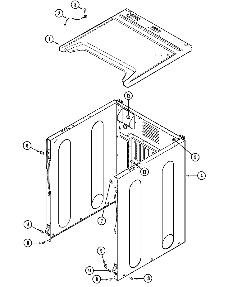 CABINET - FRONT Diagram and Parts List for MDG16CSBGW  Maytag Dryer