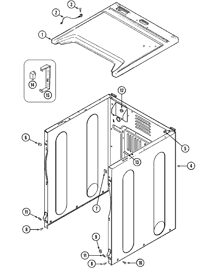 CABINET - FRONT Diagram and Parts List for MDG16PDBGW  Maytag Dryer