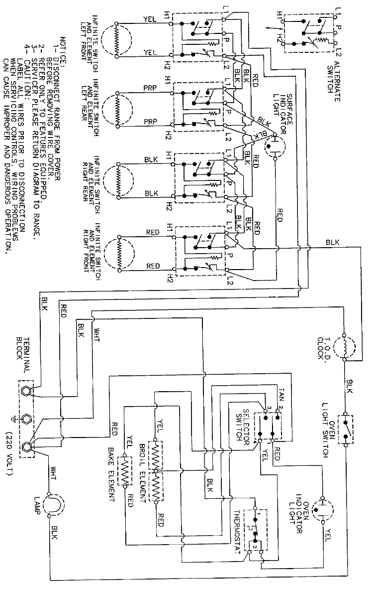 WIRING INFORMATION Diagram and Parts List for AER1350AMH  Admiral Range