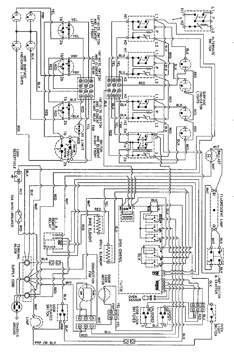 WIRING INFORMATION Diagram and Parts List for JER8850ACW  Jenn-Air Range