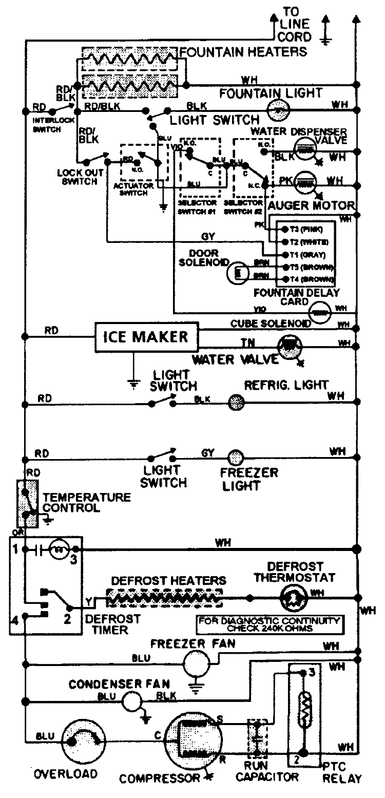 WIRING INFORMATION Diagram and Parts List for RISBS560B  Hoover Refrigerator