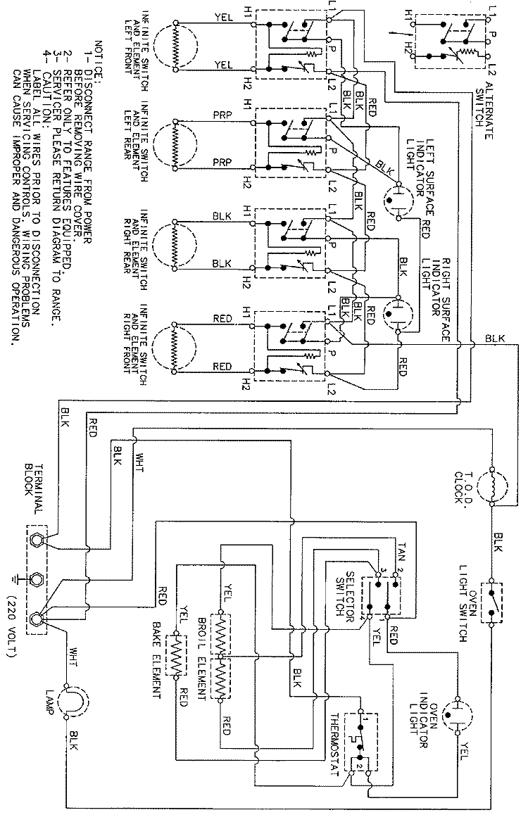 WIRING INFORMATION Diagram and Parts List for MER4320AGH  Maytag Range