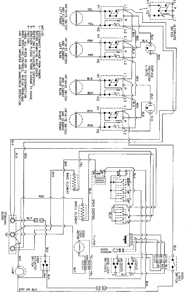 WIRING INFORMATION Diagram and Parts List for MER5570AAA  Maytag Range