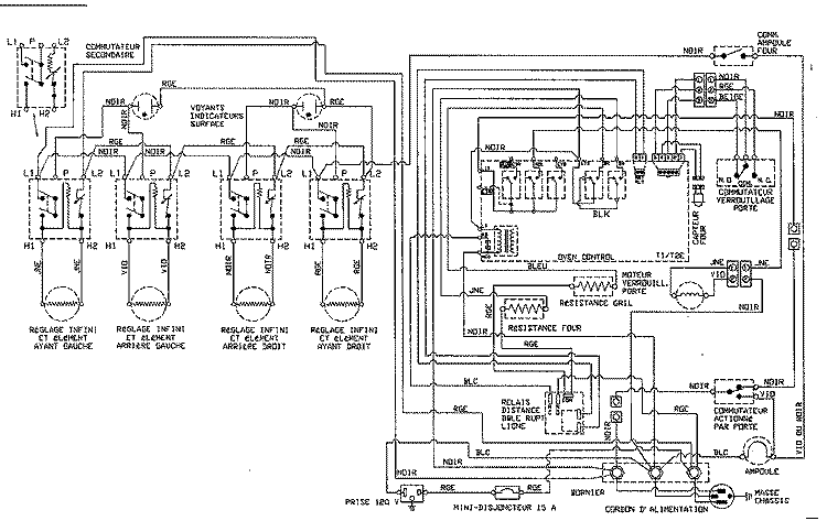 WIRING INFORMATION Diagram and Parts List for MER5570ACW  Maytag Range