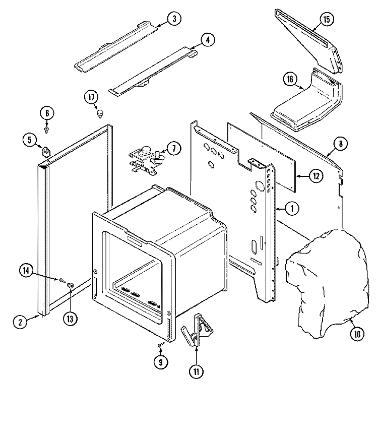 BODY Diagram and Parts List for MGR5750ADQ  Maytag Range