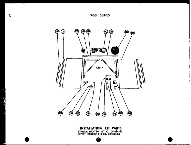 Installation Kit Parts Diagram and Parts List for 615-2G P54302-30R Amana Air Conditioner