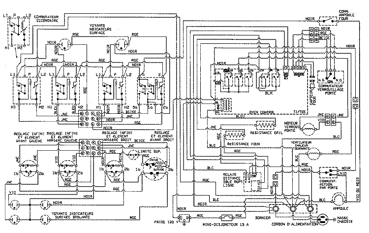 WIRING INFORMATION (FCH) Diagram and Parts List for MER5870ACW  Maytag Range