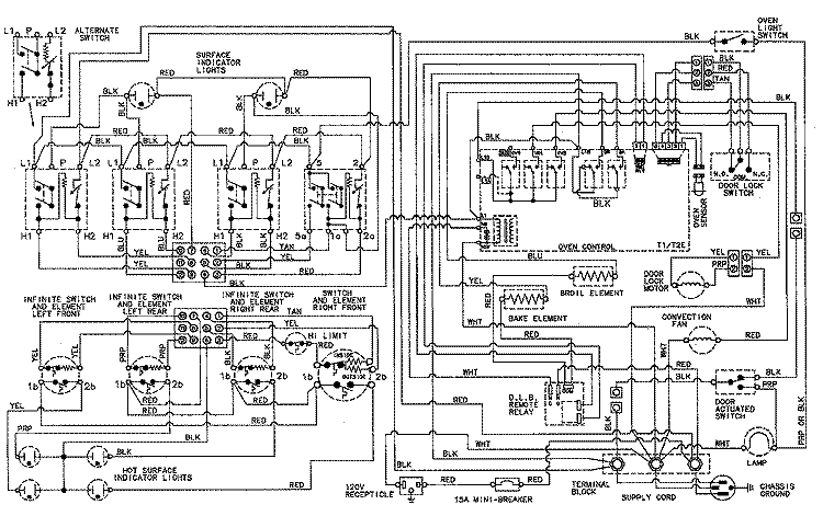 WIRING INFORMATION (SER 19&AFTER) Diagram and Parts List for MER5870ACB  Maytag Range