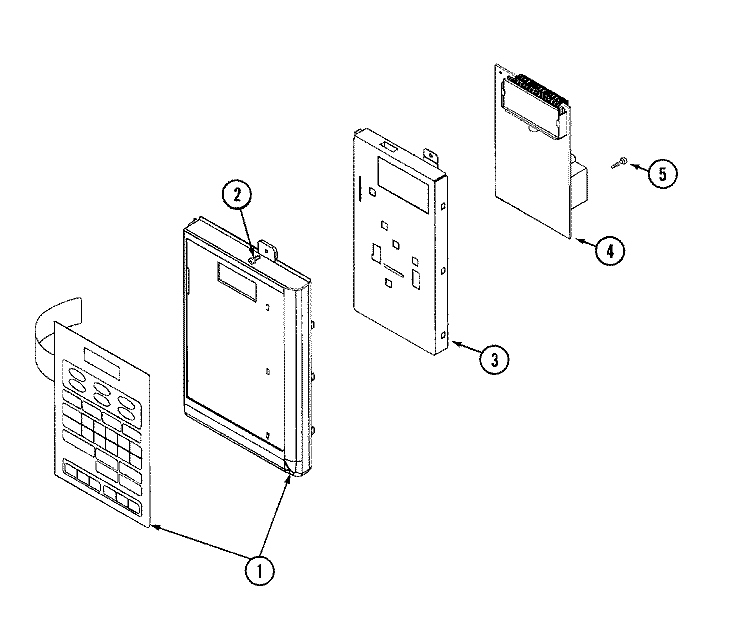 CONTROL PANEL Diagram and Parts List for CMV1000ADW  Maytag Microwave