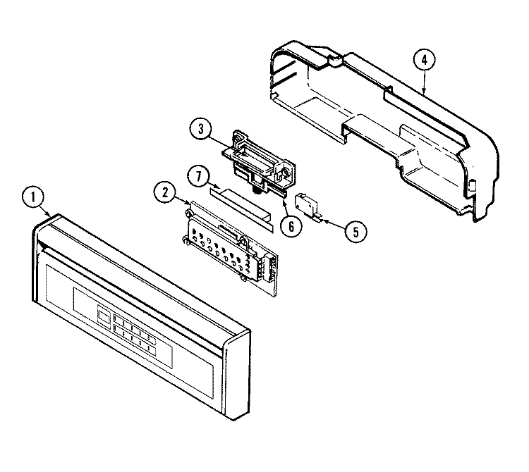 CONTROL PANEL Diagram and Parts List for MDB8000AWA  Maytag Dishwasher