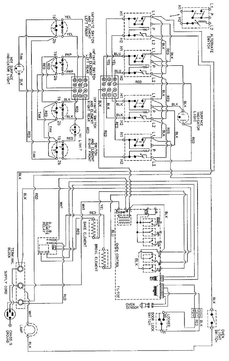 WIRING INFORMAITON Diagram and Parts List for CC38700ACV  Crosley Range