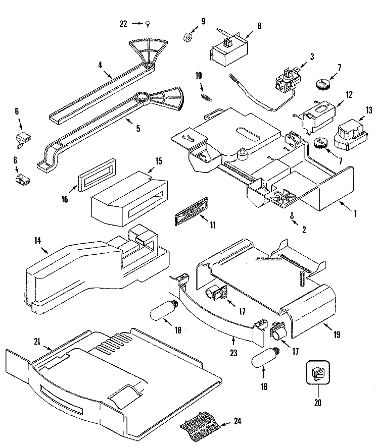 CONTROLS Diagram and Parts List for GS2126CEDW  Maytag Refrigerator