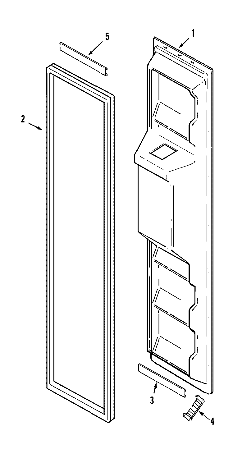 FREEZER INNER DOOR Diagram and Parts List for ASD2120DRQ  Admiral Refrigerator