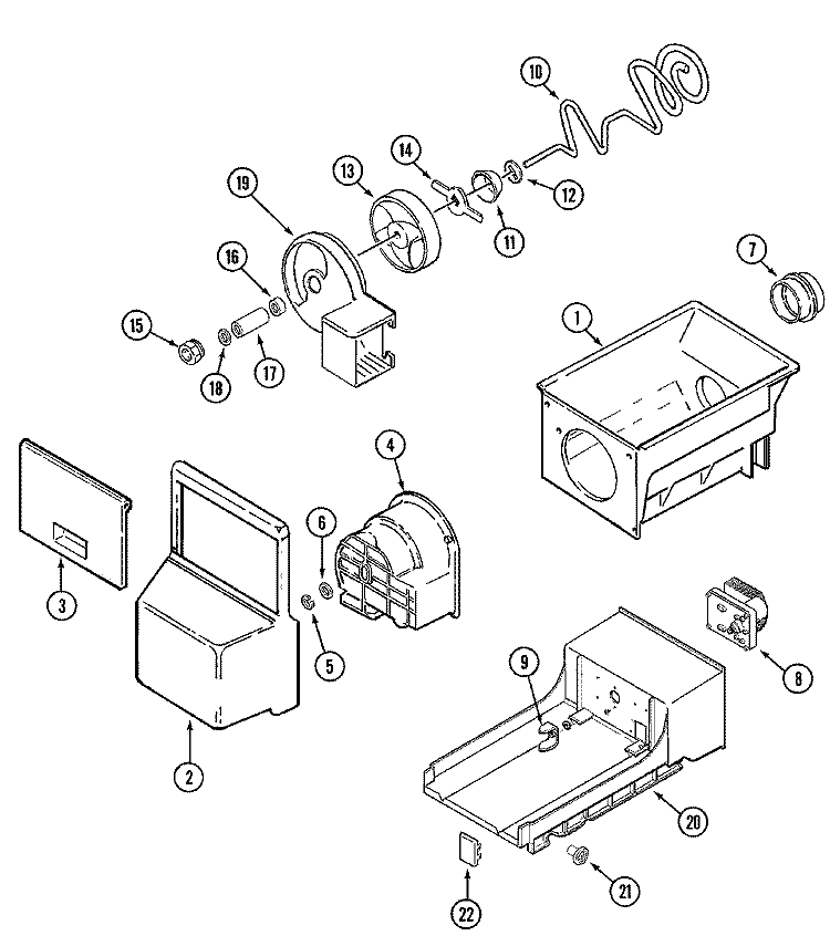 ICE BIN (REV 10) Diagram and Parts List for ASD2123DRW  Admiral Refrigerator