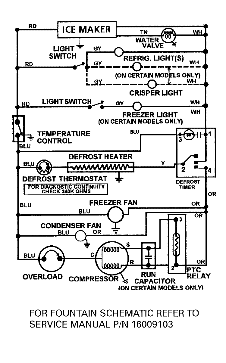WIRING INFORMATION Diagram and Parts List for ASD2514ARW  Admiral Refrigerator