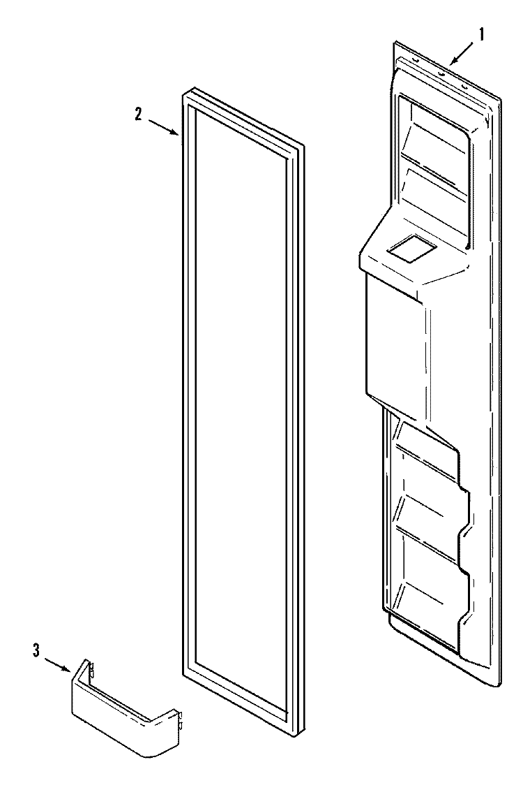 FREEZER INNER DOOR Diagram and Parts List for ASD2514ARW  Admiral Refrigerator