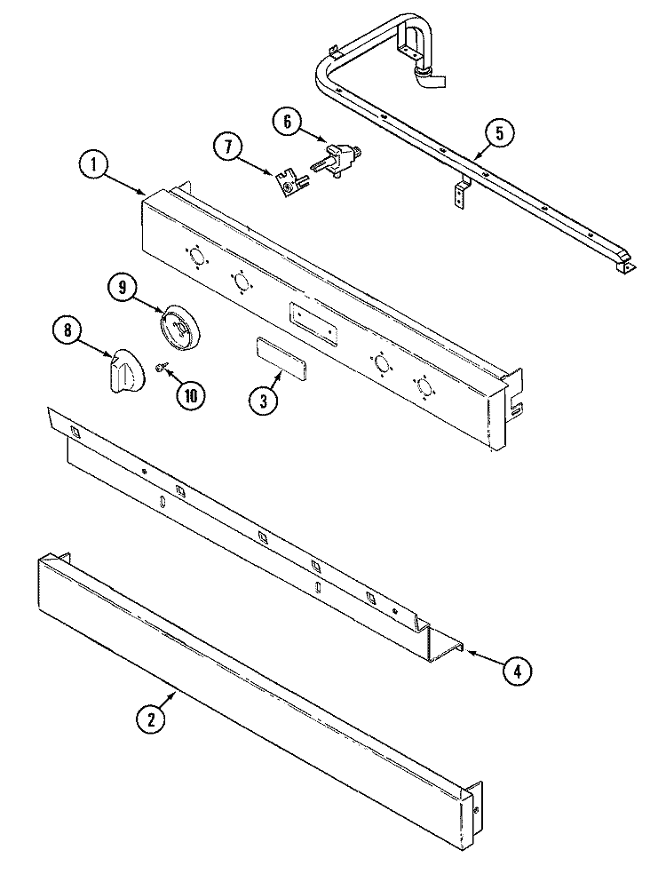 CONTROL PANEL Diagram and Parts List for CCGP2420PG  Jenn-Air Cooktop