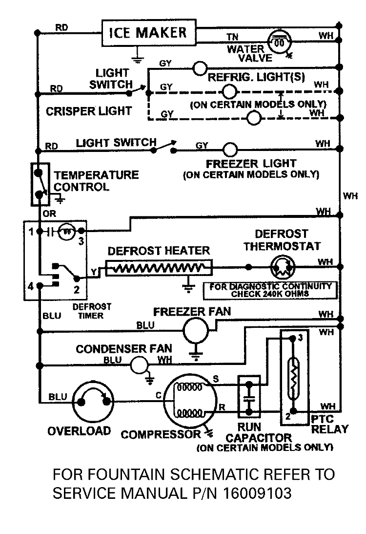 WIRING INFORMATION Diagram and Parts List for GS2726CIDW  Maytag Refrigerator