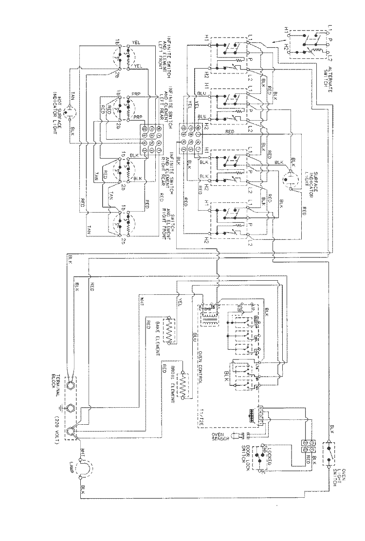 WIRING INFORMATION Diagram and Parts List for CER3760AGW  Magic Chef Range