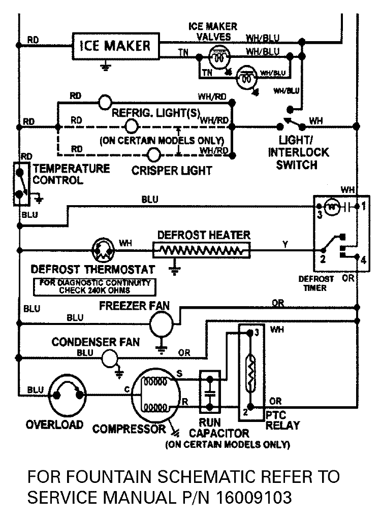 WIRING INFORMATION Diagram and Parts List for JSD2588AEW  Jenn-Air Refrigerator