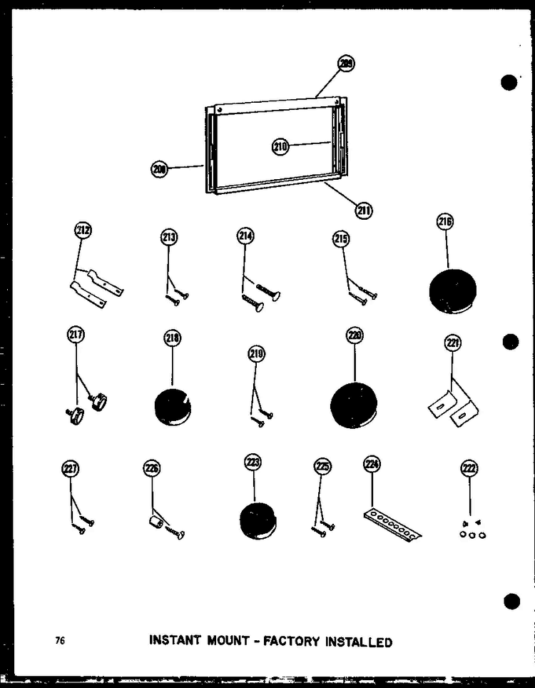 Instant Mount-factory Installed Diagram and Parts List for 5-SPJM P54360-40R Amana Air Conditioner