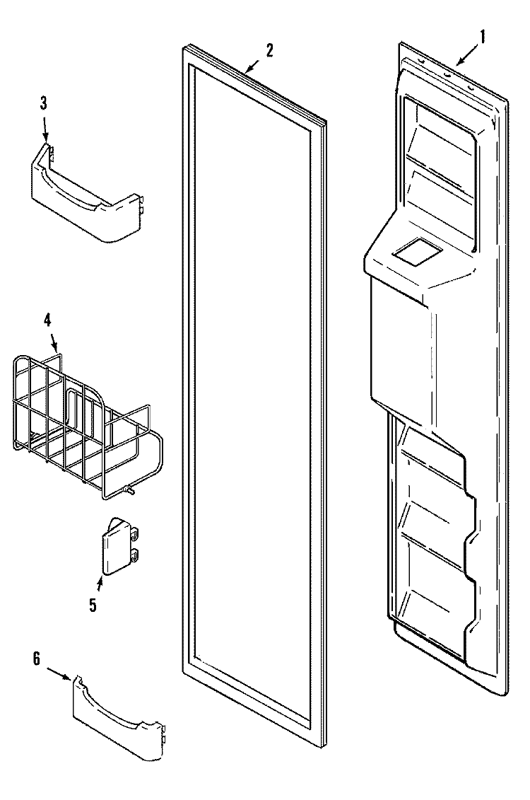FREEZER INNER DOOR Diagram and Parts List for JCD2289ATW  Jenn-Air Refrigerator