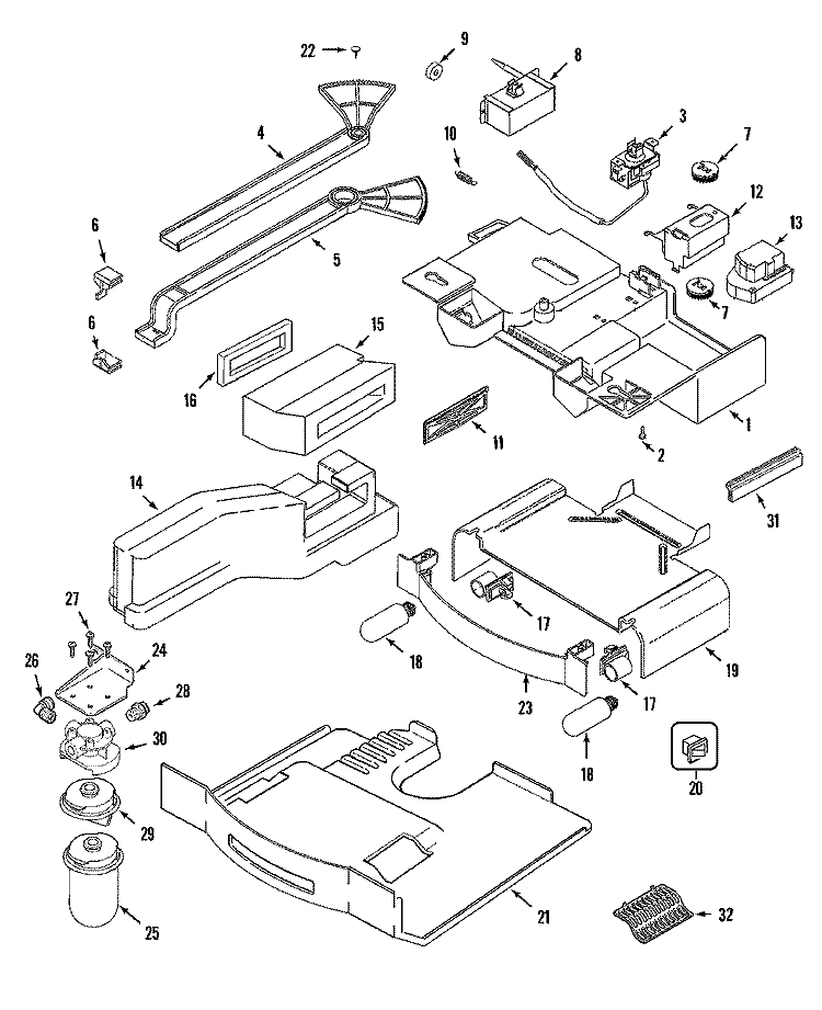 CONTROLS Diagram and Parts List for GC2227EED5  Maytag Refrigerator