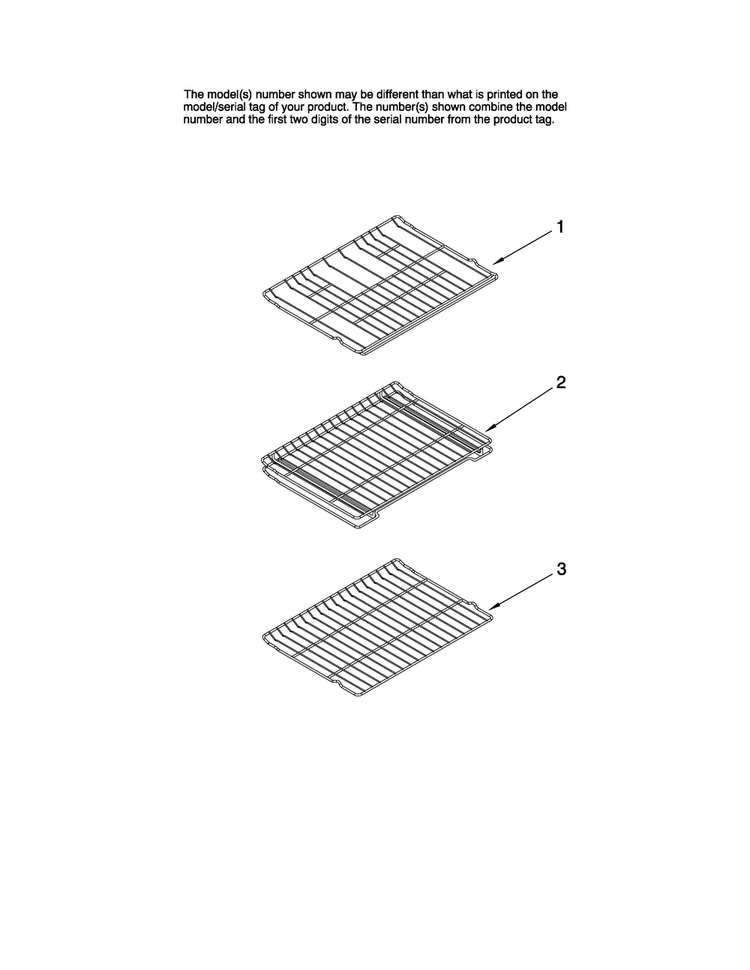 Rack Parts Diagram and Parts List for MGR6775BDB18  Maytag Range