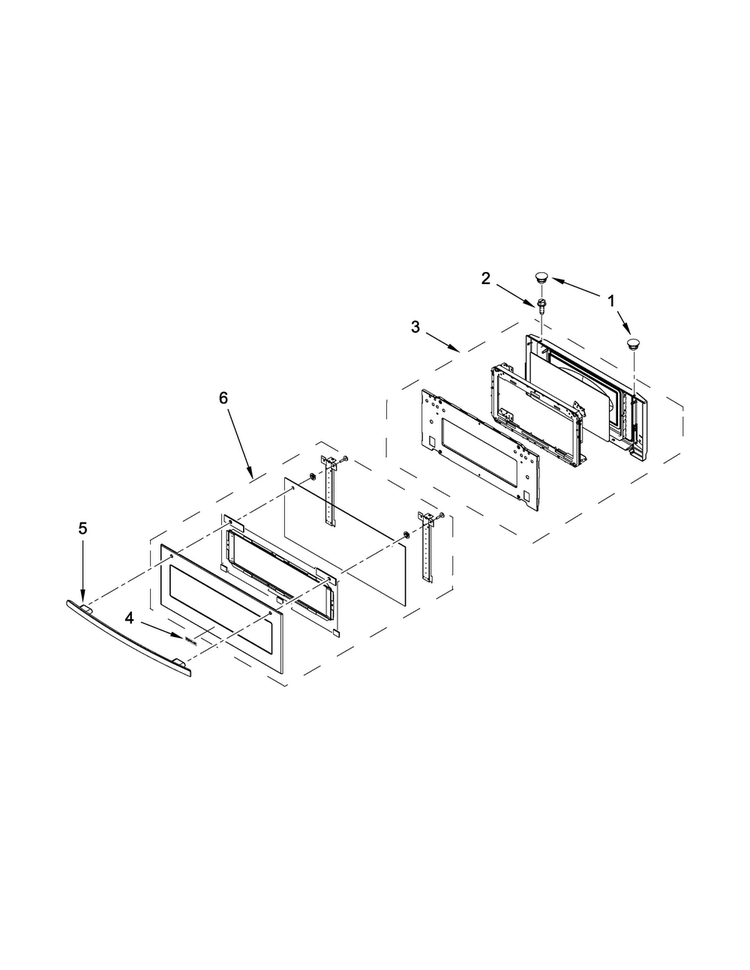 Microwave Door Parts Diagram and Parts List for JMC2427DS00  Jenn-Air Microwave