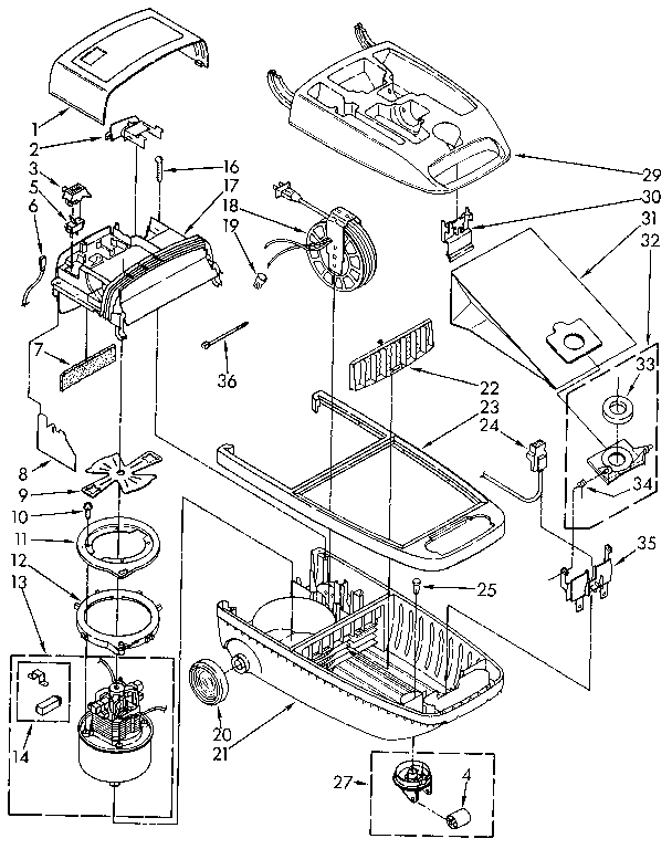 Vacuum Cleaner Diagram and Parts List for 1162214390  Kenmore Filters & Accessories