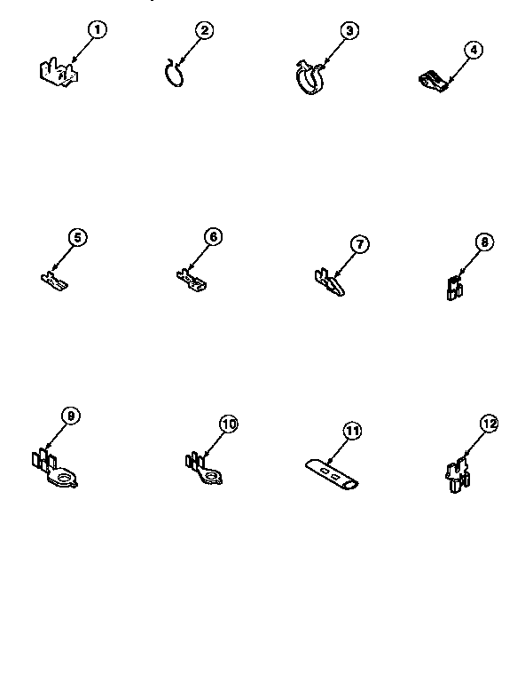 Terminals Diagram and Parts List for LWA90W PLWA90AW Amana Washer