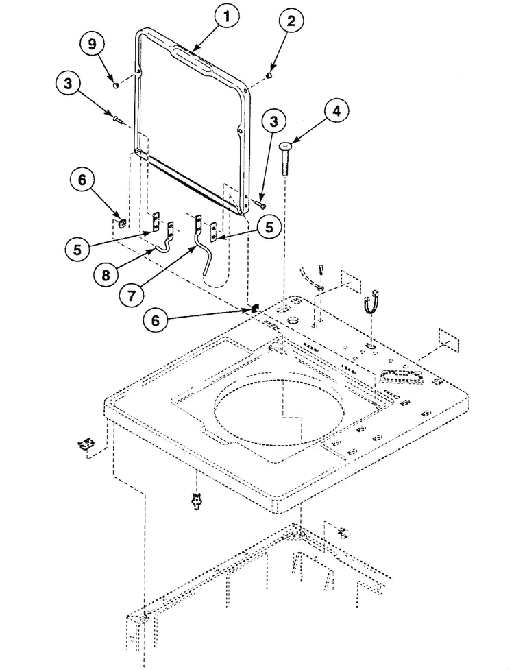 Lid Assy Diagram and Parts List for SWT621LC  Speed Queen Washer