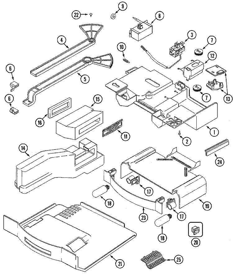 CONTROLS Diagram and Parts List for JCB2388ATB  Jenn-Air Refrigerator