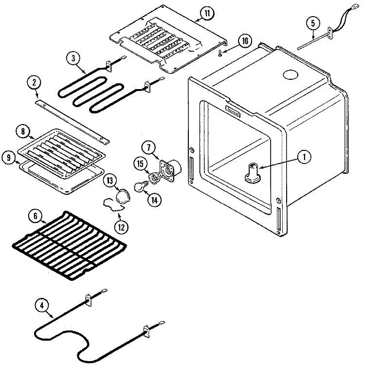 OVEN / BASE Diagram and Parts List for MEW5530AAW  Maytag Wall Oven