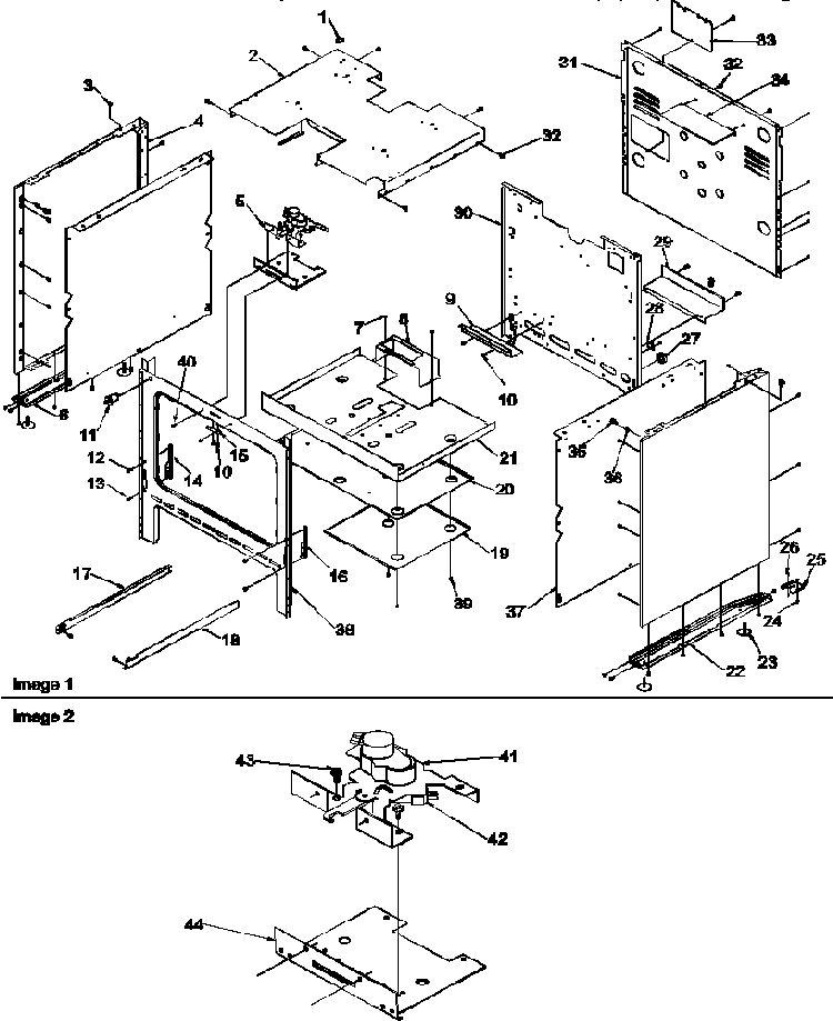 Cabinet Diagram and Parts List for ARG7800E-P1143322NE  Amana Range