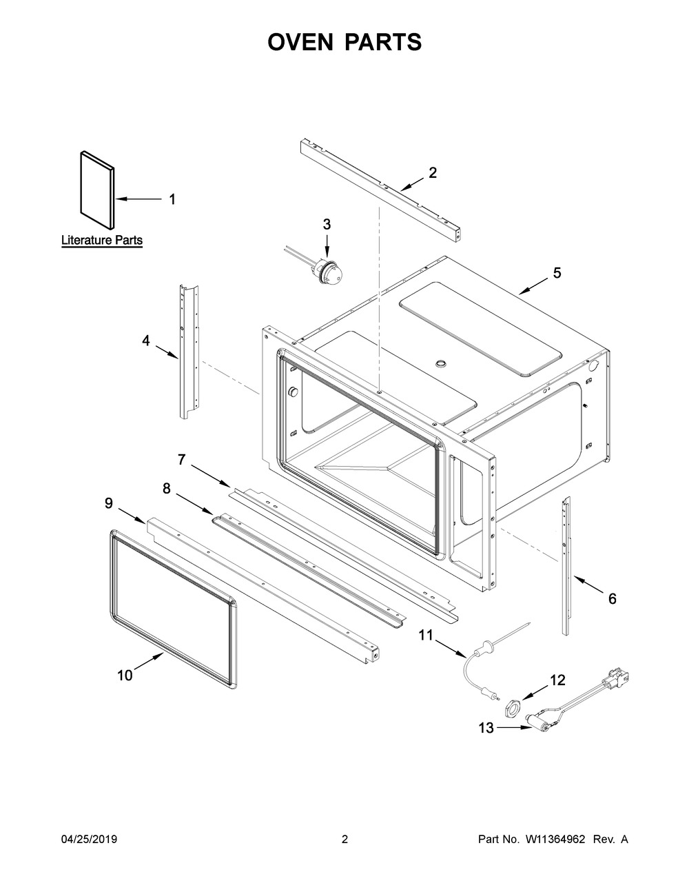 Oven Parts Diagram and Parts List for JJW6024HM0  Maytag Wall Oven