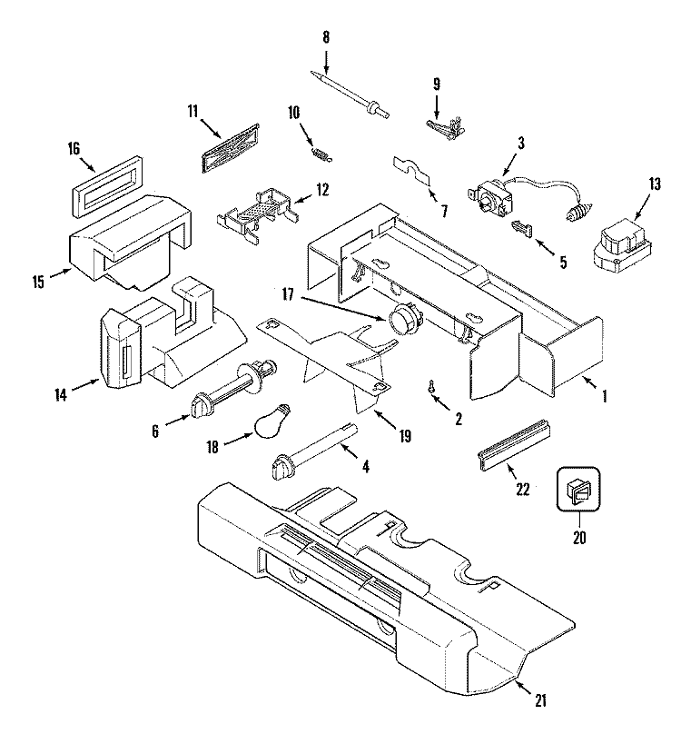 CONTROLS Diagram and Parts List for ARS2760BW  Amana Refrigerator
