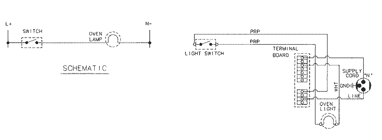WIRING INFORMATION Diagram and Parts List for GM3210MXAW  Maytag Range
