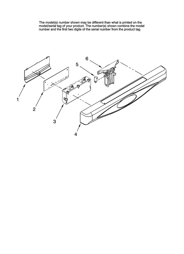 Control Panel Parts Diagram and Parts List for MDB5651AWB40  Maytag Dishwasher