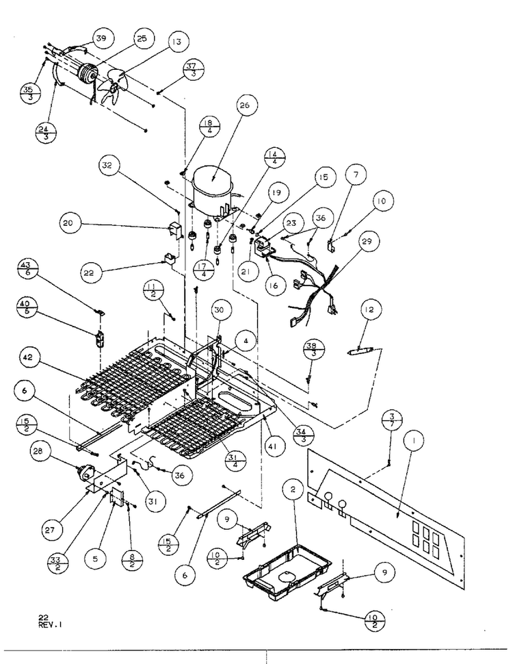 Machine Compartment-panasonic Compressor Diagram and Parts List for SQD25MB3  Amana Refrigerator
