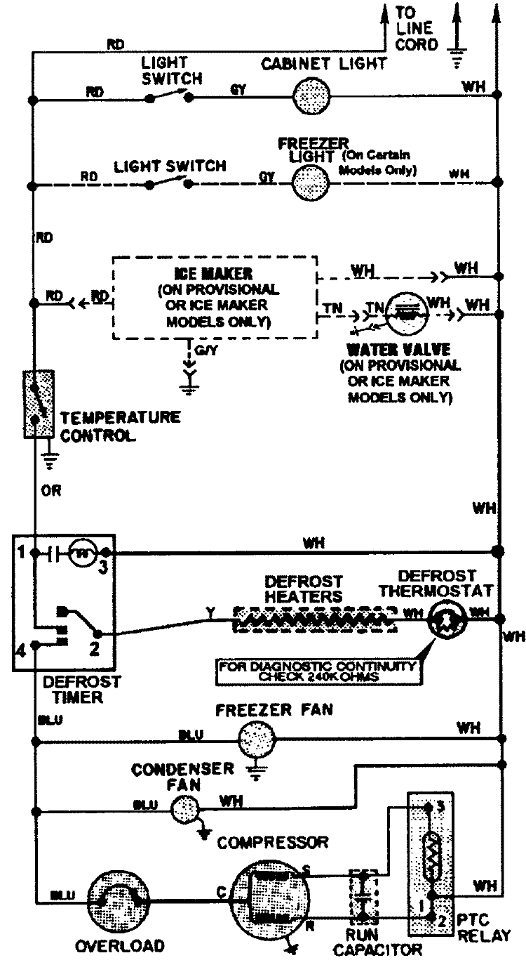 WIRING INFORMATION Diagram and Parts List for GT2123NEHW  Maytag Refrigerator