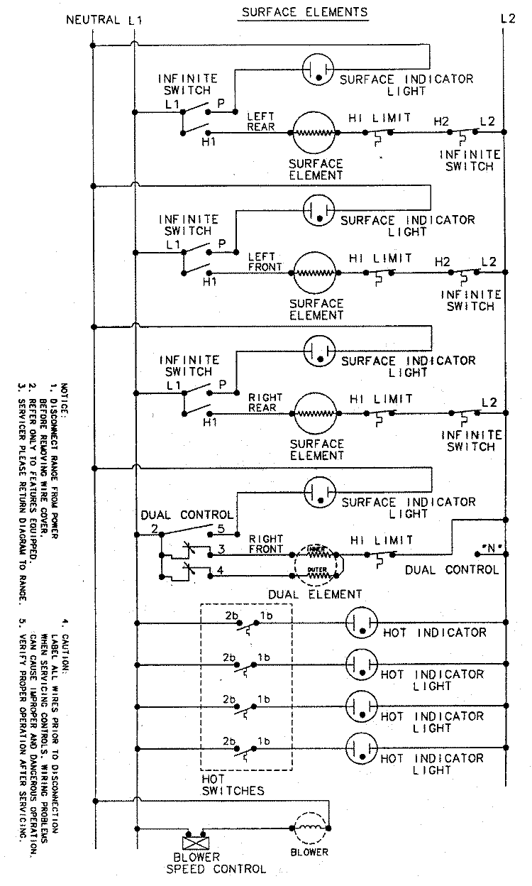 WIRING INFORMATION Diagram and Parts List for CVE3401W  Jenn-Air Cooktop