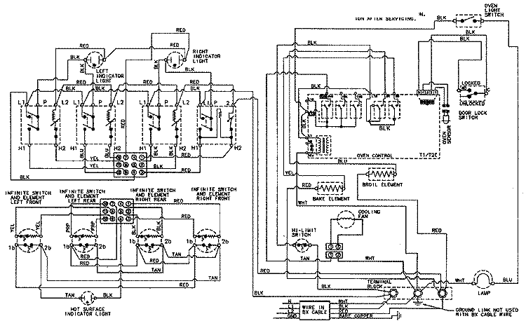 WIRING INFORMATION Diagram and Parts List for CES3760AAW  Magic Chef Range