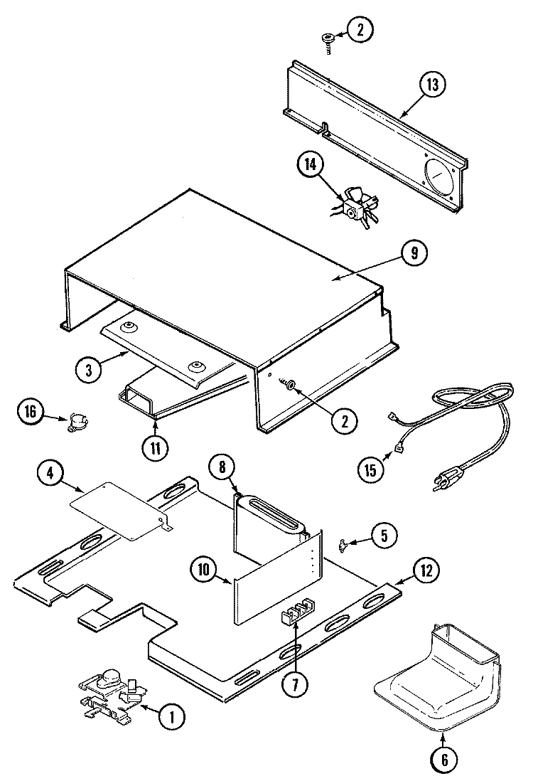 INTERNAL CONTROLS Diagram and Parts List for JGW8130ADW  Jenn-Air Wall Oven
