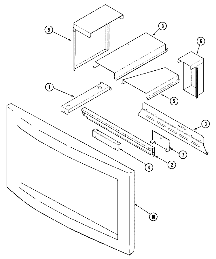 MICROWAVE FRAME & ATTACHMENTS Diagram and Parts List for JMW9530BAW  Jenn-Air Microwave Oven Combo